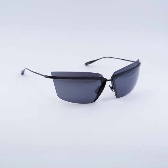 Valentino V-LURE VLS-130A Sunglasses Shiny Black Square Frame, Grey AR Lenses main image 4